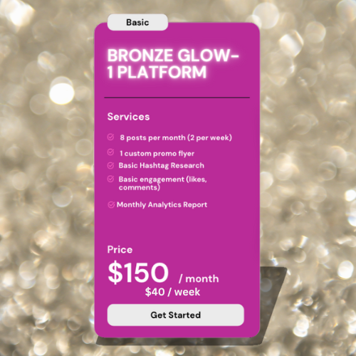 [Weekly Subscription] Digital Marketing Virtual Assistant Services: Bronze Glow Package [1 Platform]