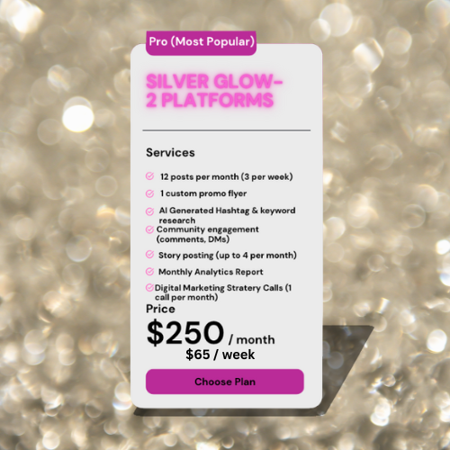 [Weekly Subscription] Digital Marketing Virtual Assistant Services: Silver Glow Package [2 Platforms]